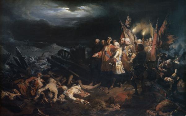 Louis XV sur le champ de bataille de Fontenoy. 11 mai 1745