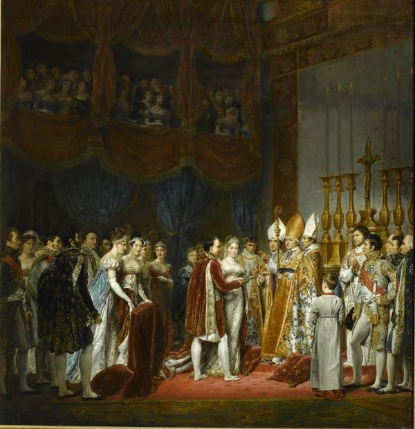 Mariage religieux de Napoléon Ier et de Marie-Louise dans le Salon carré du Louvre, le 2 avril 1810