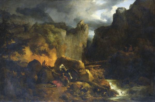 Paysage. Mort de Roland en 778