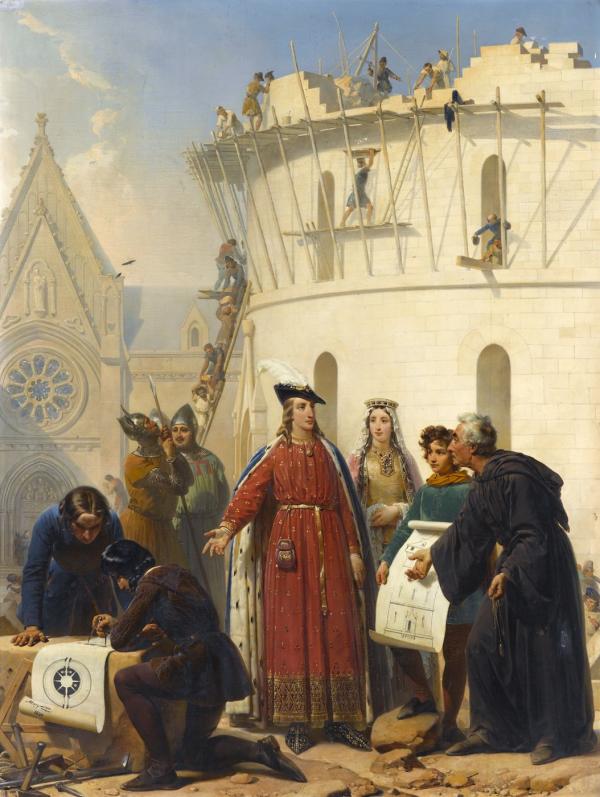 Philippe Auguste fait élever la Grosse Tour du Louvre vers 1200