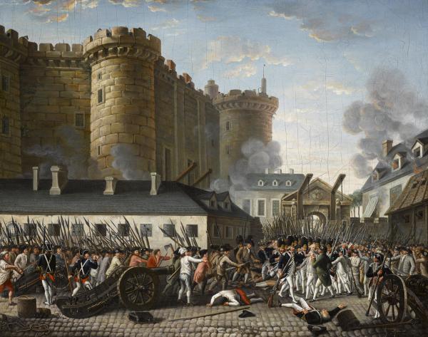 Prise de la Bastille et arrestation du gouverneur M. de Launay, le 14 juillet 1789.