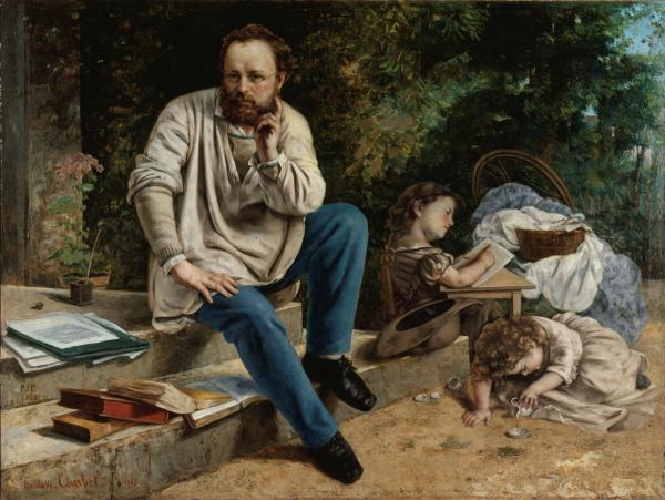 Pierre-Joseph Proudhon et ses enfants en 1853