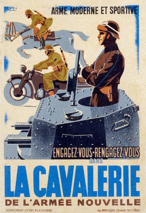 Affiche de recrutement de l'armée de l'armistice - LA CAVALERIE.