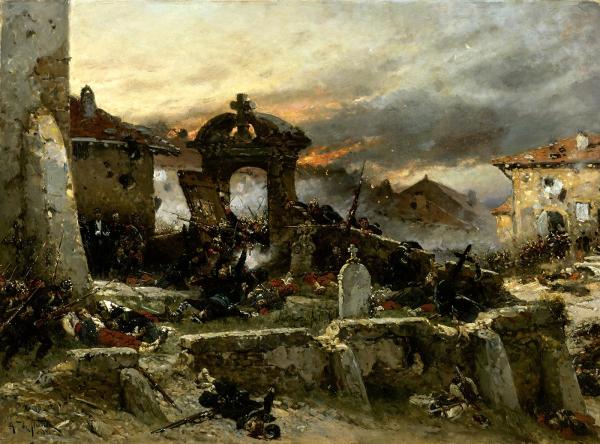 Der Friedhof von Saint-Privat, 10. August 1870.