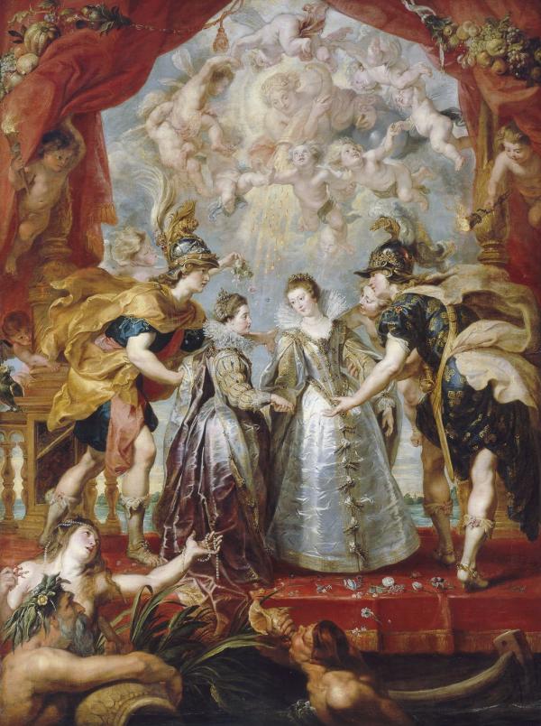 L'Echange des deux princesses de France et d'Espagne sur la Bidassoa à Hendaye, le 9 novembre 1615