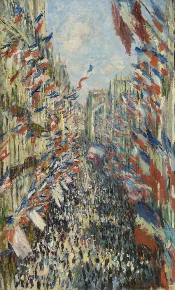 La Rue Montorgueil, à Paris. Fête du 30 juin 1878.