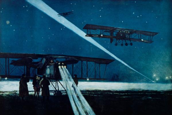Retour d'un vol de nuit sur avions
