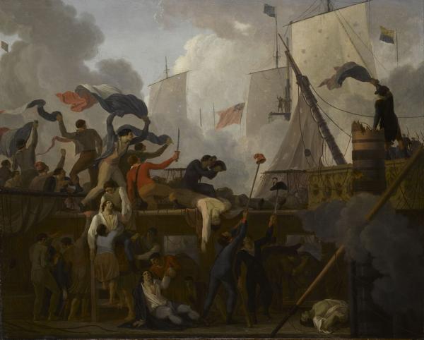 Héroïsme des marins du vaisseau Le Vengeur commandés par le capitaine Renaudin.