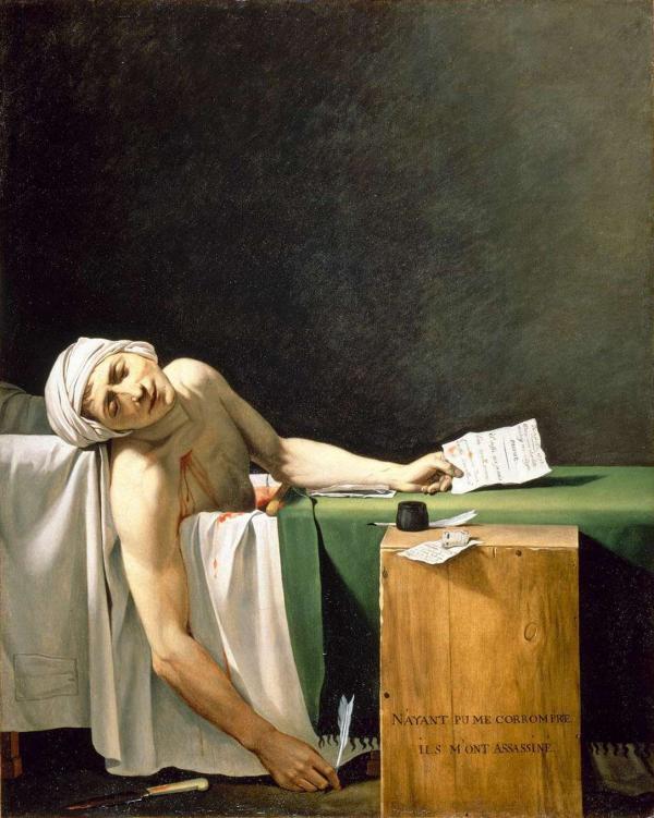 Marat assassiné, 13 juillet 1793.
