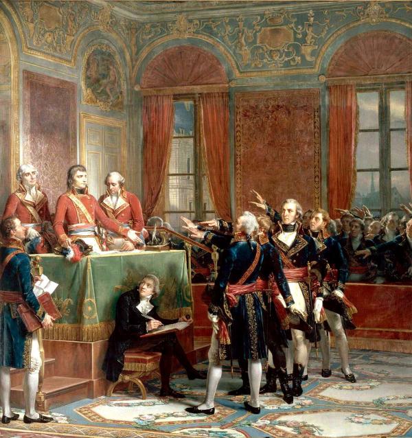 Installation du Conseil d'Etat au Palais du Petit-Luxembourg le 25 décembre 1799.