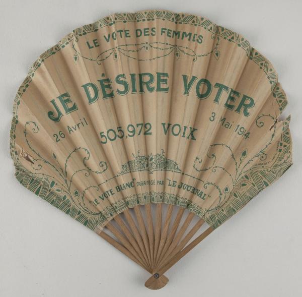 Éventail de suffragette.