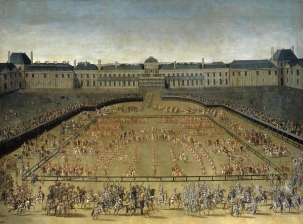 Carrousel donné par Louis XIV pour la naissance du Dauphin dans la cour des Tuileries