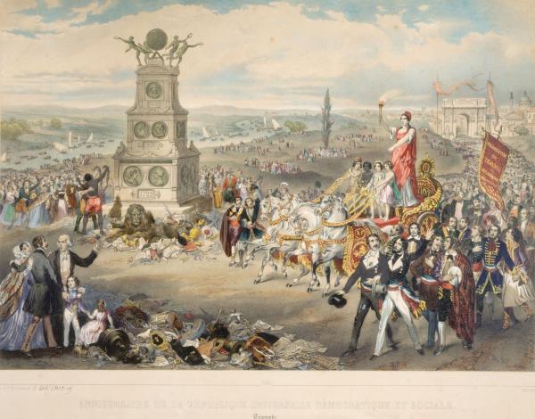 1848 - Anniversaire de la République universelle démocratique et sociale - Triomphe