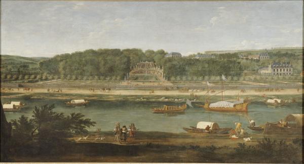 Vue du parc et du château de Saint-Cloud