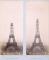 La construction de la Tour Eiffel vue de l'une des tours du Palais du Trocadéro.