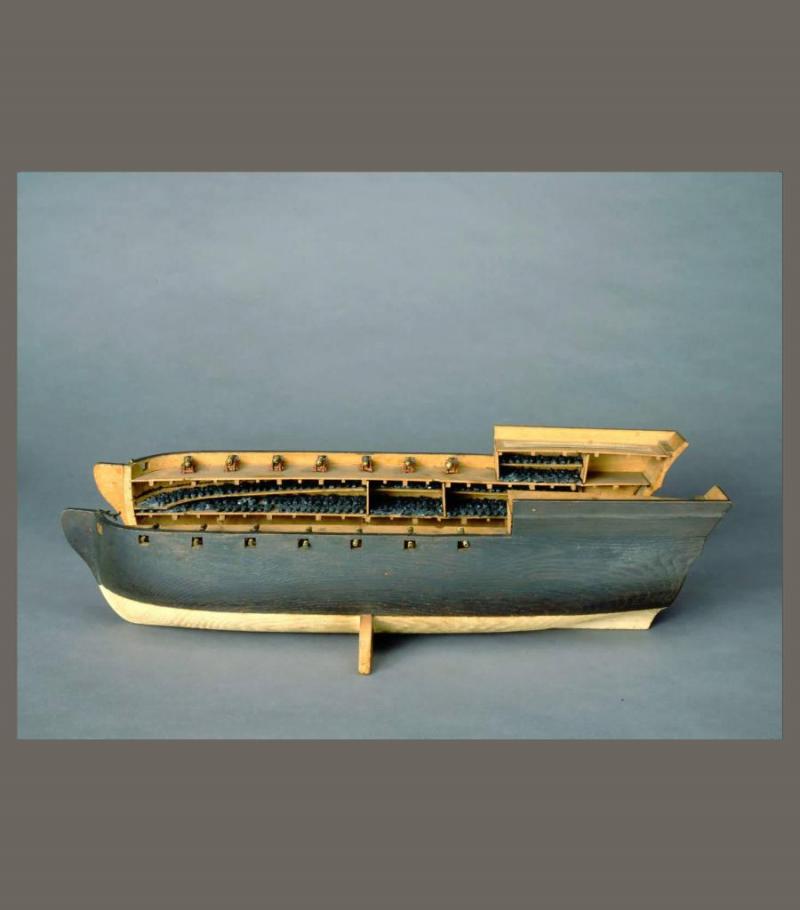 Le plan d'un bateau négrier, symbole du mouvement abolitionniste