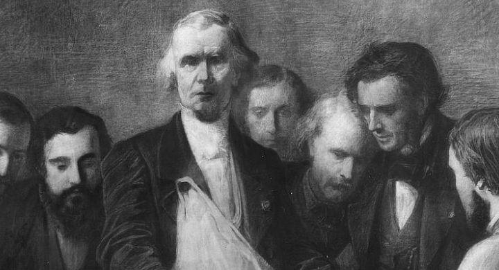 Une leçon d'anatomie au XIXe siècle