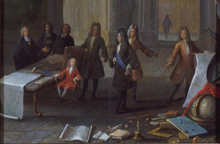 Louis XV enfant recevant une leçon