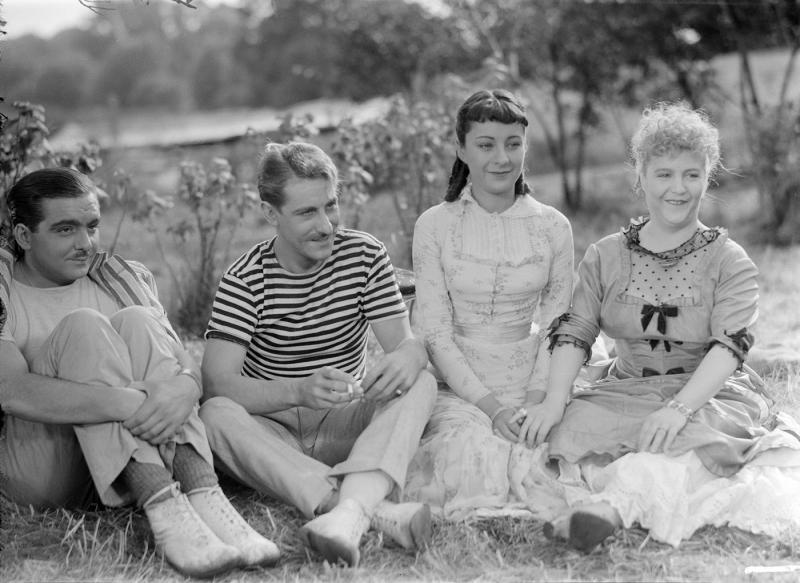 Tournage du film de Jean Renoir Une partie de campagne