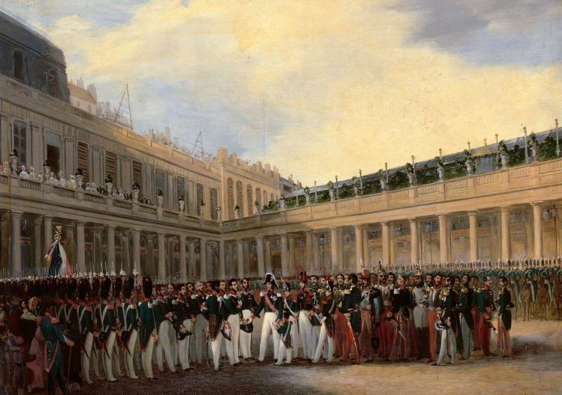 cérémonie dans la cour du Palais-Royal