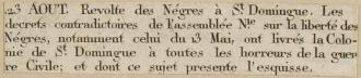 Révolte des esclaves à Saint-Domingue en août 1791