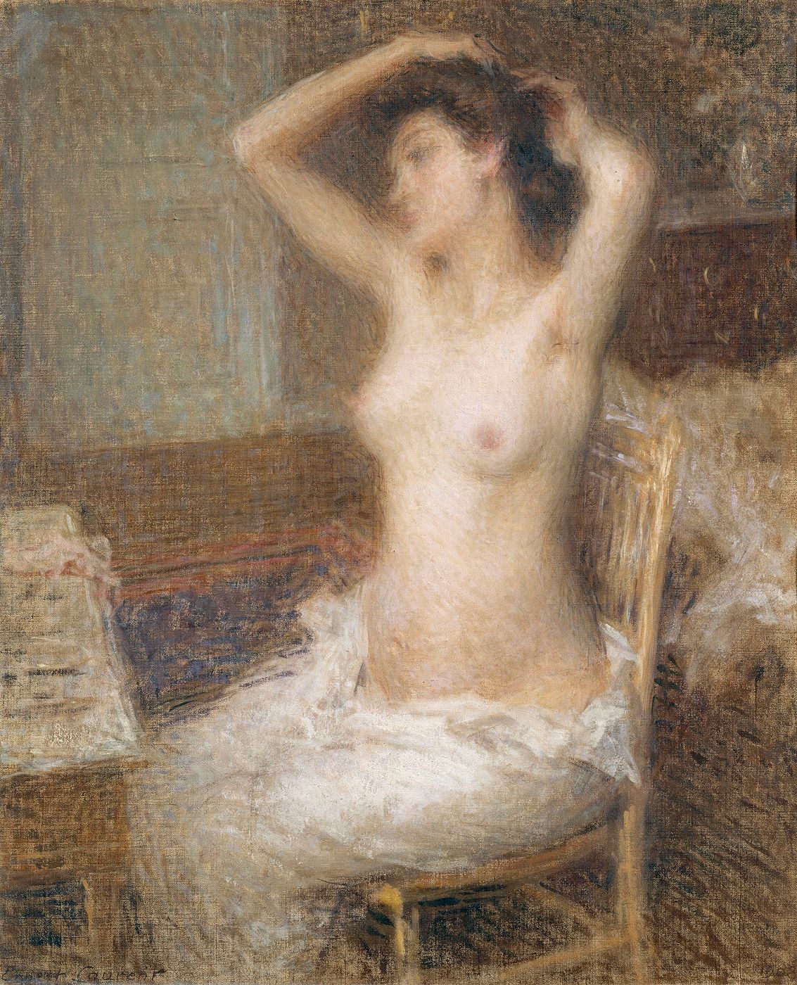  Femme à sa toilette.  Ernest Joseph LAURENT (1859 - 1929)  1908 Musée d'Orsay 