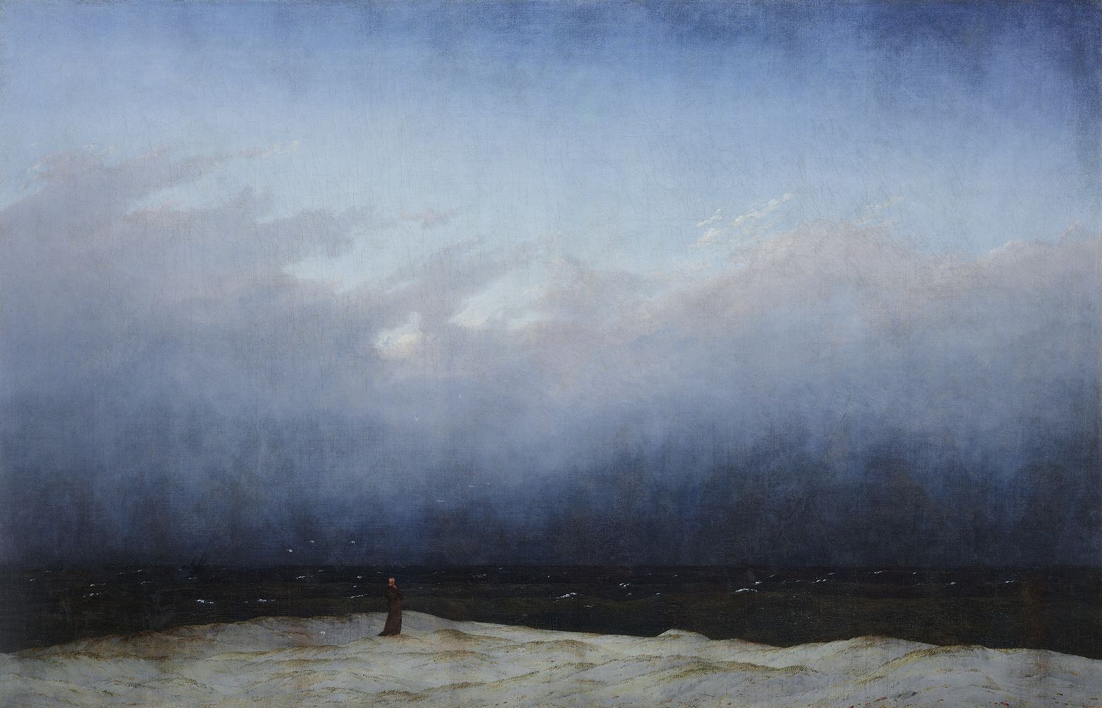 Moine au bord de la mer. Caspar David FRIEDRICH (1774 - 1840) 1809 Alte Nationalgalerie